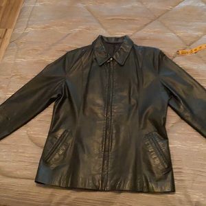 Black genuine soft leather jacket from Argentina